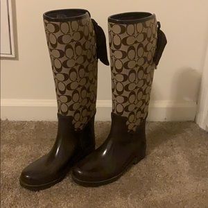 COACH tristee rain boots